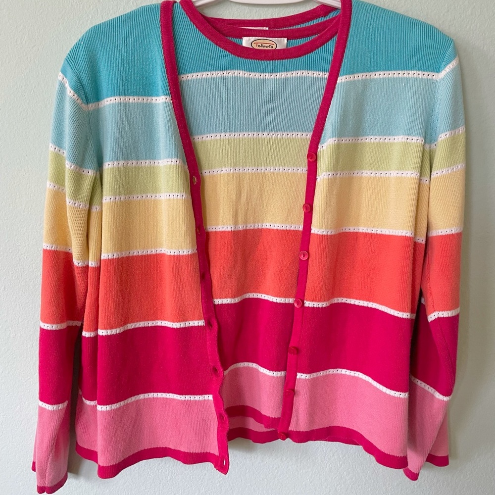 vintage rainbow sweater set!